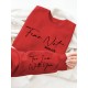 Plus Size Fear Not Print Pullover Sweatshirt, Casual Long Sleeve Crew Neck Sweatshirt For Fall & Winter, Women's Plus Size Clothing Plus Size Fear Not Print Pullover Sweatshirt, Casual Long Sleeve Crew Neck Sweatshirt For Fall & Winter, Women's Plus Size Clothing