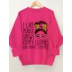 Plus Size I Like Print Sweatshirt, Casual Long Sleeve Crew Neck Pullover Sweatshirt, Women's Plus Size Clothing Plus Size I Like Print Sweatshirt, Casual Long Sleeve Crew Neck Pullover Sweatshirt, Women's Plus Size Clothing
