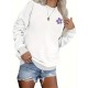 Plus Size Flower Print Sweatshirt, Casual Long Sleeve Crew Neck Sweatshirt, Women's Plus Size Clothing Plus Size Flower Print Sweatshirt, Casual Long Sleeve Crew Neck Sweatshirt, Women's Plus Size Clothing