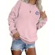 Plus Size Flower Print Sweatshirt, Casual Long Sleeve Crew Neck Sweatshirt, Women's Plus Size Clothing Plus Size Flower Print Sweatshirt, Casual Long Sleeve Crew Neck Sweatshirt, Women's Plus Size Clothing
