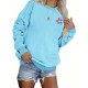 Plus Size Flower Print Sweatshirt, Casual Long Sleeve Crew Neck Sweatshirt, Women's Plus Size Clothing Plus Size Flower Print Sweatshirt, Casual Long Sleeve Crew Neck Sweatshirt, Women's Plus Size Clothing