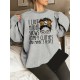 Plus Size Letter Print Sweatshirt, Casual Crew Neck Long Sleeve Pullover Sweatshirt For Spring & Fall, Women's Plus Size Clothing Plus Size Letter Print Sweatshirt, Casual Crew Neck Long Sleeve Pullover Sweatshirt For Spring & Fall, Women's Plus Size Clothing