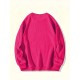 Plus Size Letter Print Sweatshirt, Casual Crew Neck Long Sleeve Pullover Sweatshirt For Spring & Fall, Women's Plus Size Clothing Plus Size Letter Print Sweatshirt, Casual Crew Neck Long Sleeve Pullover Sweatshirt For Spring & Fall, Women's Plus Size Clothing