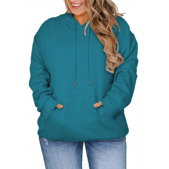 Women's Plus Size Hoodies Casual Long Sleeve Sweatshirts Drawstring Pullover Tops With Pocket Women's Plus Size Hoodies Casual Long Sleeve Sweatshirts Drawstring Pullover Tops With Pocket
