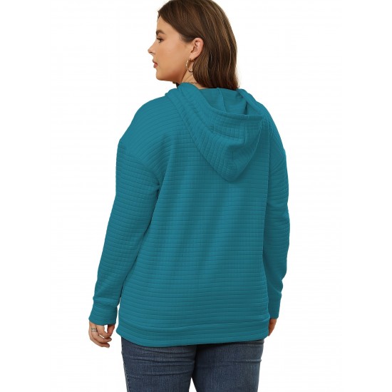 Women's Plus Size Hoodies Casual Long Sleeve Sweatshirts Drawstring Pullover Tops With Pocket Women's Plus Size Hoodies Casual Long Sleeve Sweatshirts Drawstring Pullover Tops With Pocket