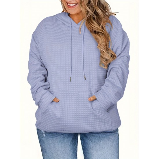 Women's Plus Size Hoodies Casual Long Sleeve Sweatshirts Drawstring Pullover Tops With Pocket Women's Plus Size Hoodies Casual Long Sleeve Sweatshirts Drawstring Pullover Tops With Pocket