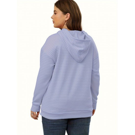 Women's Plus Size Hoodies Casual Long Sleeve Sweatshirts Drawstring Pullover Tops With Pocket Women's Plus Size Hoodies Casual Long Sleeve Sweatshirts Drawstring Pullover Tops With Pocket