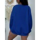 1pc Women'S Plus Size Fashion Sweatshirt, 100% Polyester Crew Neck Pullover with Slight Stretch, Solid Color Knit Fabric for Fall/Winter 1pc Women'S Plus Size Fashion Sweatshirt, 100% Polyester Crew Neck Pullover with Slight Stretch, Solid Color Knit Fabric for Fall/Winter