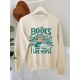 Plus Size Casual Crew Neck Sweatshirt with Alphabet Print, 100% Polyester Knit Fabric, Slight Stretch Pullover for All Seasons Plus Size Casual Crew Neck Sweatshirt with Alphabet Print, 100% Polyester Knit Fabric, Slight Stretch Pullover for All Seasons