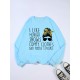 Plus Size Woman & Letter Print Sweatshirt, Casual Long Sleeve Crew Neck Sweatshirt, Women's Plus Size Clothing Plus Size Woman & Letter Print Sweatshirt, Casual Long Sleeve Crew Neck Sweatshirt, Women's Plus Size Clothing