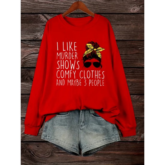 Plus Size Woman & Letter Print Sweatshirt, Casual Long Sleeve Crew Neck Sweatshirt, Women's Plus Size Clothing Plus Size Woman & Letter Print Sweatshirt, Casual Long Sleeve Crew Neck Sweatshirt, Women's Plus Size Clothing