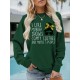 Plus Size Woman & Letter Print Sweatshirt, Casual Long Sleeve Crew Neck Sweatshirt, Women's Plus Size Clothing Plus Size Woman & Letter Print Sweatshirt, Casual Long Sleeve Crew Neck Sweatshirt, Women's Plus Size Clothing