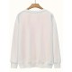Plus Size Woman & Letter Print Sweatshirt, Casual Long Sleeve Crew Neck Sweatshirt, Women's Plus Size Clothing Plus Size Woman & Letter Print Sweatshirt, Casual Long Sleeve Crew Neck Sweatshirt, Women's Plus Size Clothing